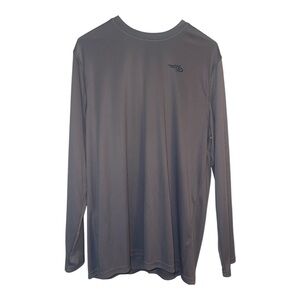Men's Gray Long Sleeve Shirt Dry Fit Reel Life SPF